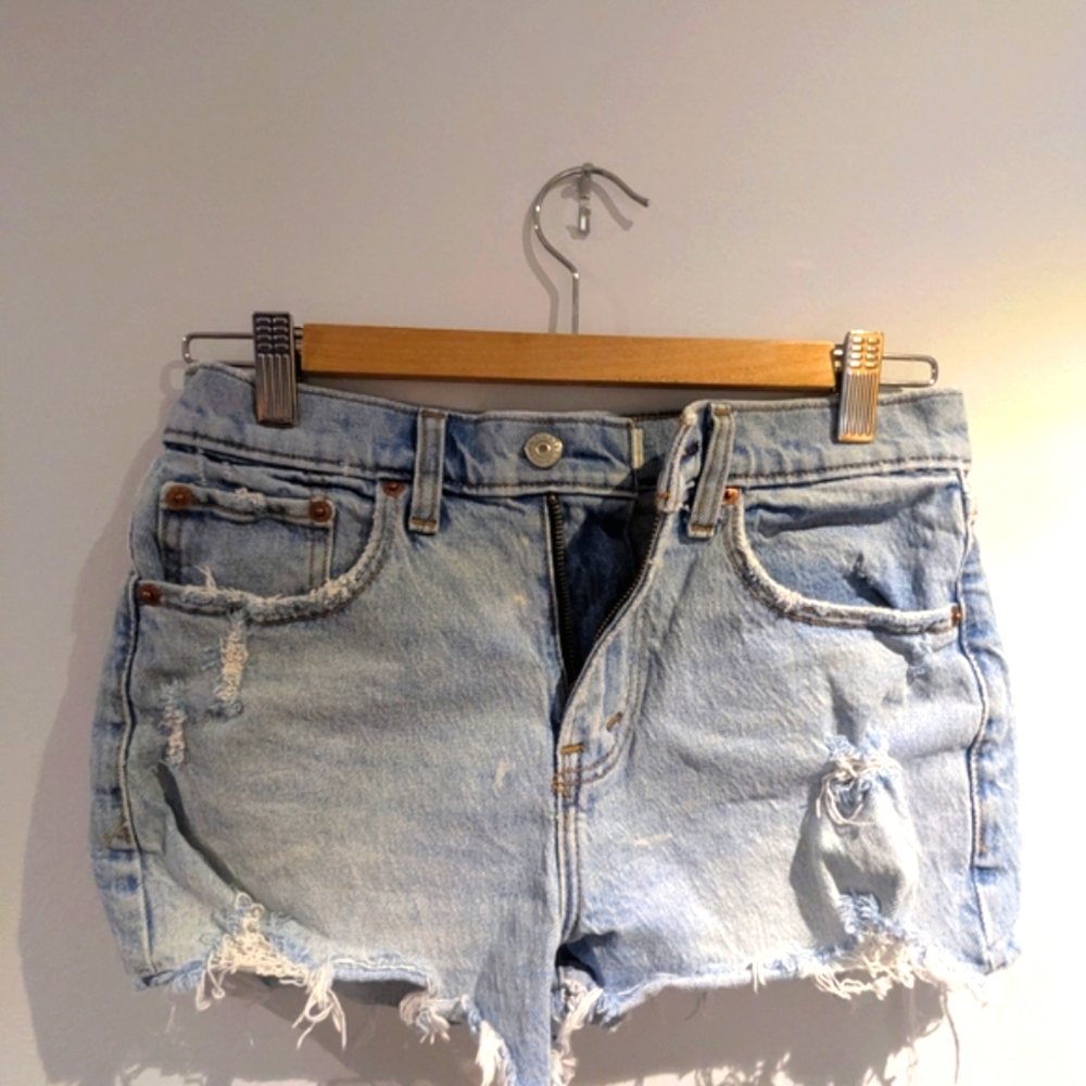 Abercrombie & Fitch Denim Shorts The Mom Short Mid Rise 0